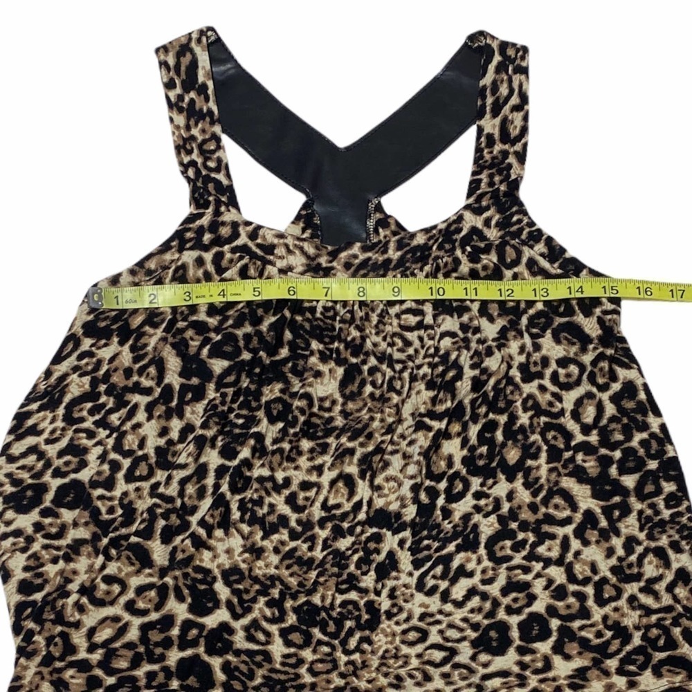 SPOILED Strappy High Low Leopard Print Tank Top - Picture 8 of 11